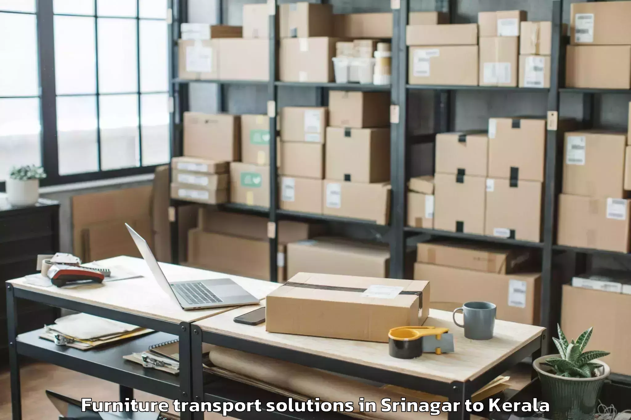 Professional Srinagar to Kanjirapally Furniture Transport Solutions